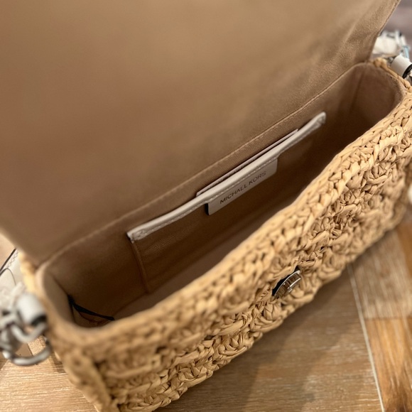 Michael Kors | Parker Medium Woven Straw Shoulder Bag NWT - Picture 11 of 12